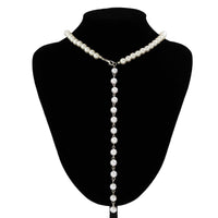 Thumbnail for Elegant Pearl Chain Y Necklace - ArtGalleryZen