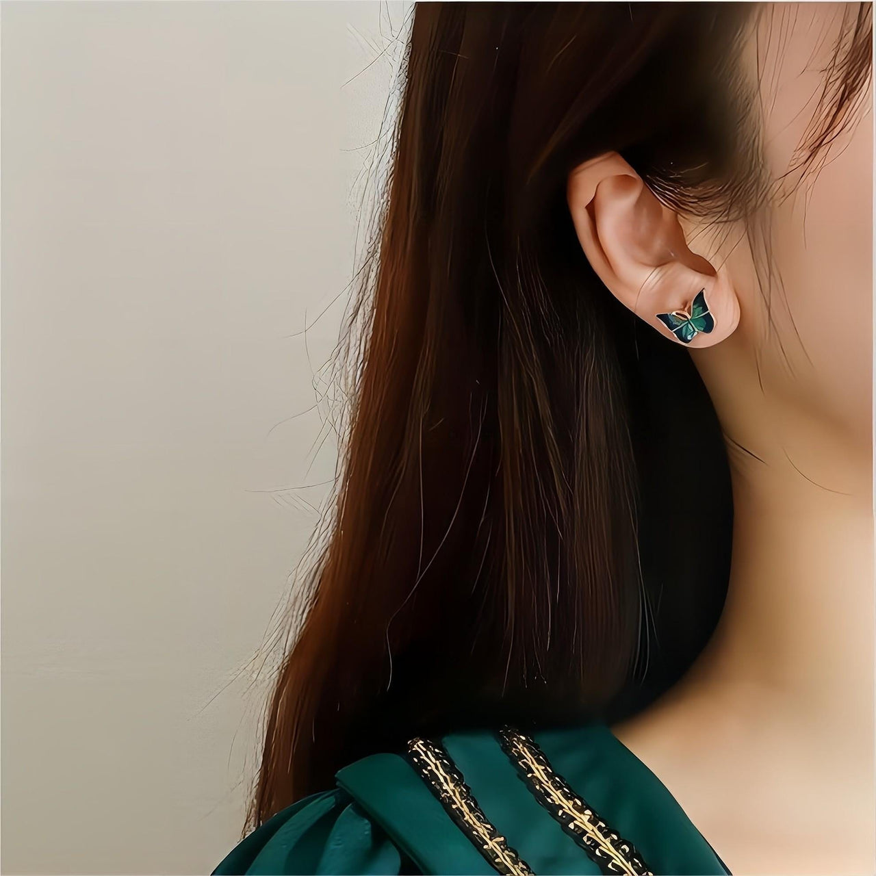 Buy Perched Blue Butterfly Pearl Stud Earrings Online | CaratLane