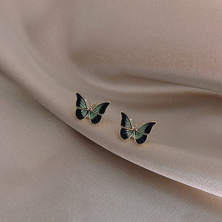 Enamel Butterfly Earrings - ArtGalleryZen