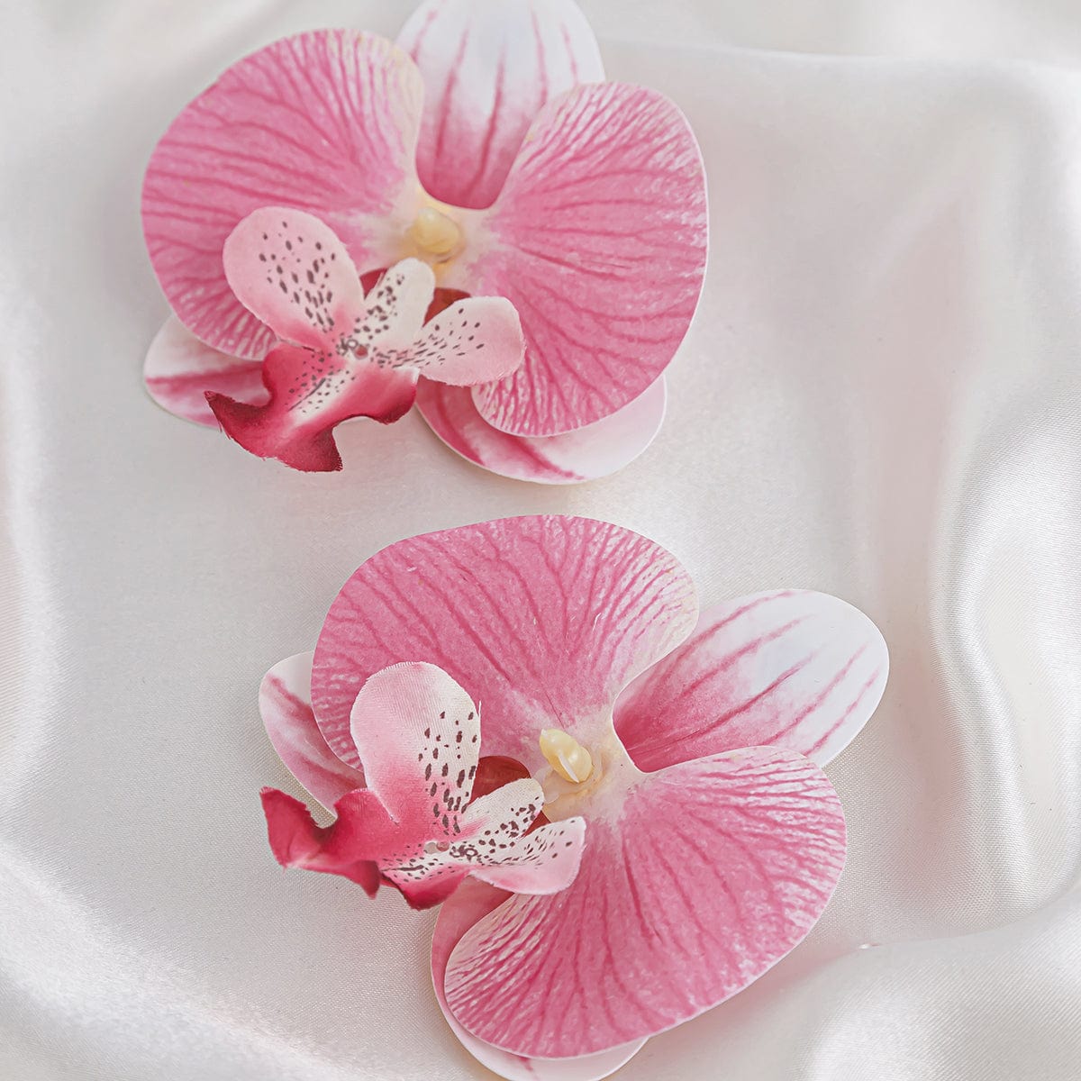 Exaggerated Butterfly Orchid Flower Stud Earrings - ArtGalleryZen