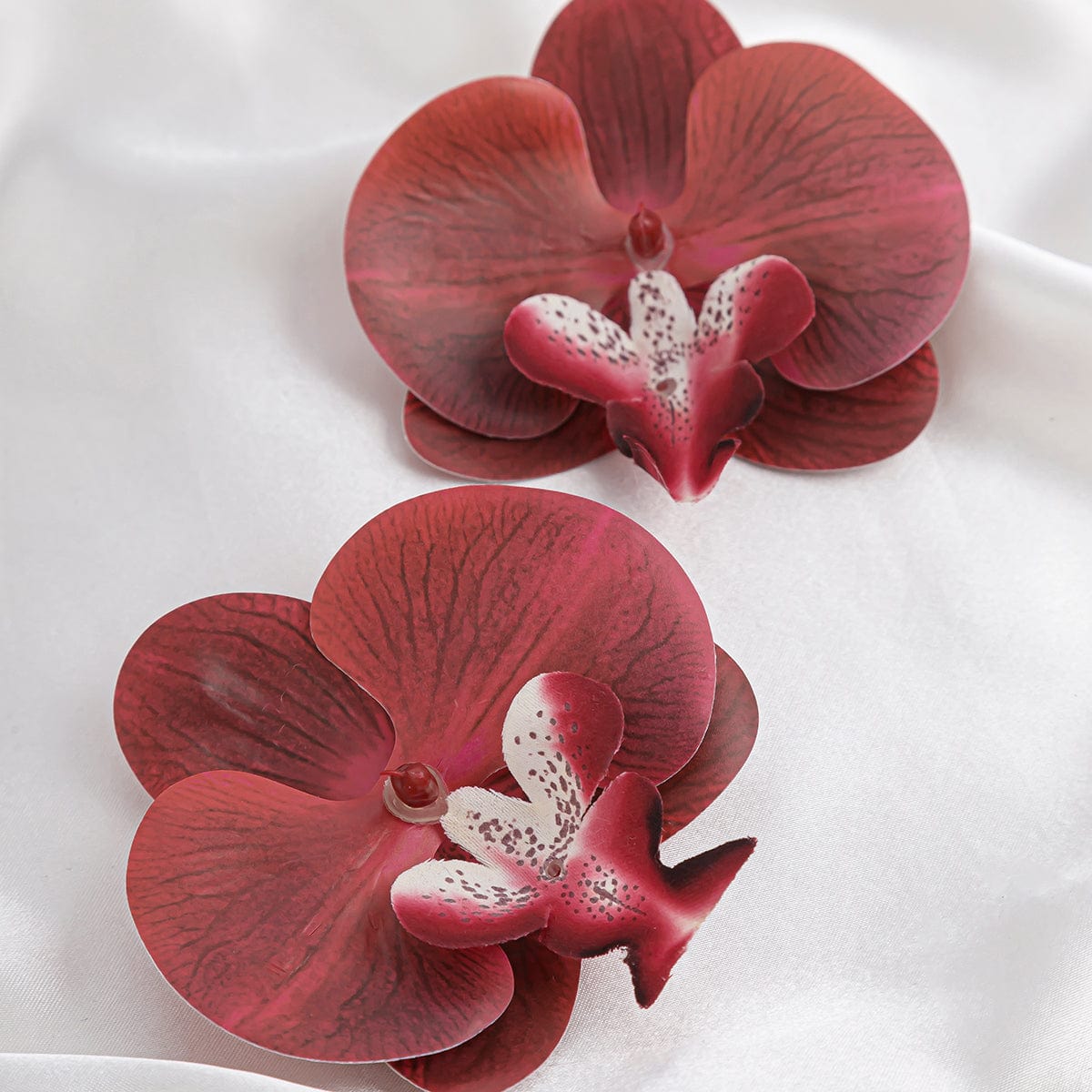 Exaggerated Butterfly Orchid Flower Stud Earrings - ArtGalleryZen