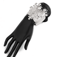 Thumbnail for Exaggerated Heart Waterdrop Wide Cuff Bangle Bracelet - ArtGalleryZen