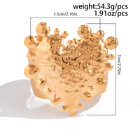 Thumbnail for Exaggerated Heart Waterdrop Wide Cuff Bangle Bracelet - ArtGalleryZen