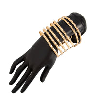 Thumbnail for Geometric 2pcs Hammered Hollow Bangle Arm Cuff Set - ArtGalleryZen