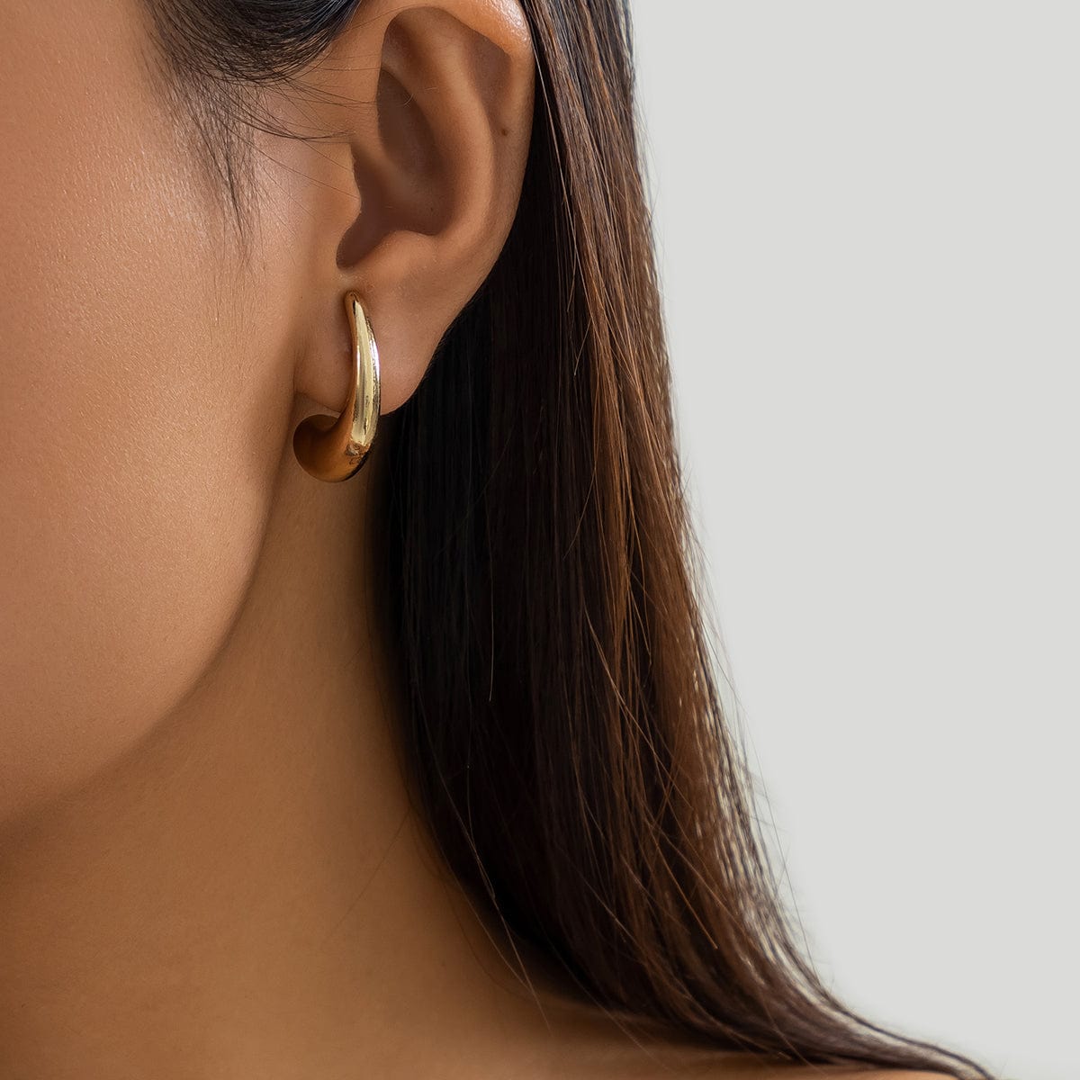 Geometric 3 Pairs Comma Shaped Stud Earrings Set - ArtGalleryZen