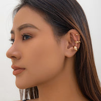 Thumbnail for Geometric 3 Pcs Gold Silver Plated Irregular Ear Cuff Earrings Set - ArtGalleryZen