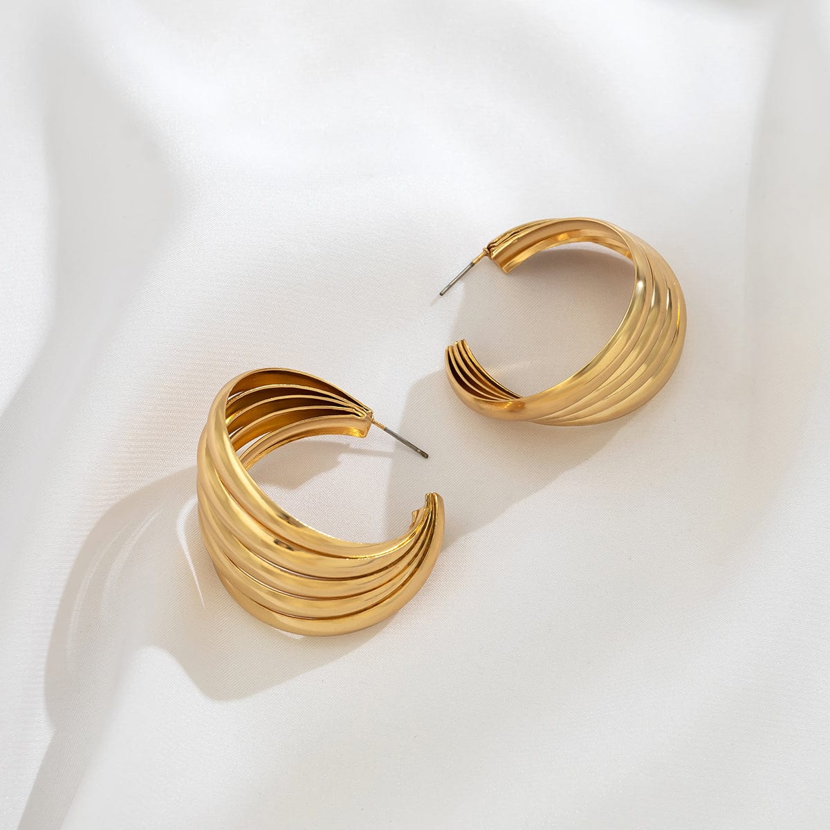 Geometric Abstract Pattern Hoop Earrings - ArtGalleryZen