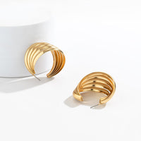 Thumbnail for Geometric Abstract Pattern Hoop Earrings - ArtGalleryZen