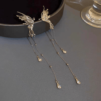 Thumbnail for Geometric Angel Wings Butterfly Dangle Earrings - ArtGalleryZen