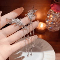 Thumbnail for Geometric Angel Wings Butterfly Dangle Earrings - ArtGalleryZen