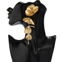 Thumbnail for Geometric Chunky Abstract Floral Tassel Earrings - ArtGalleryZen