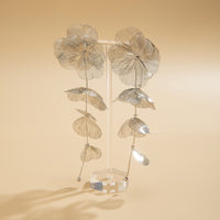 Thumbnail for Geometric Chunky Abstract Floral Tassel Earrings - ArtGalleryZen