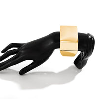 Thumbnail for Geometric Chunky D Shaped Wide Cuff Bangle Bracelet - ArtGalleryZen