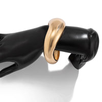 Thumbnail for Geometric Chunky Gold Silver Tone Curved Wide Cuff Bangle Bracelet - ArtGalleryZen