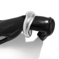 Thumbnail for Geometric Chunky Gold Silver Tone Curved Wide Cuff Bangle Bracelet - ArtGalleryZen