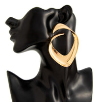 Thumbnail for Geometric Chunky Irregular Curl Stud Earrings - ArtGalleryZen