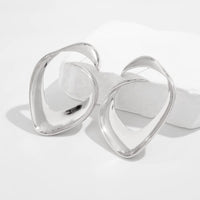 Thumbnail for Geometric Chunky Irregular Curl Stud Earrings - ArtGalleryZen