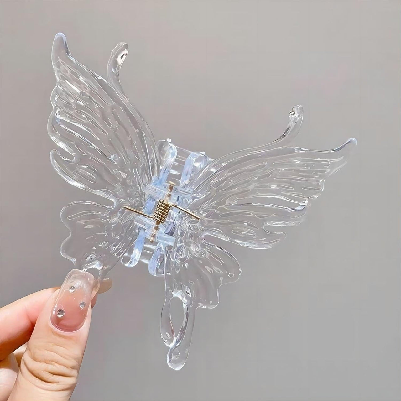Geometric Crystal Hollow Butterfly Chignon Claw Clip Hair Clip - ArtGalleryZen