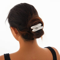 Thumbnail for Geometric Curved Metallic Elastic Hair Tie - ArtGalleryZen