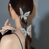 Thumbnail for Geometric CZ Inlaid Hollow Butterfly Hair Claw Clip - ArtGalleryZen