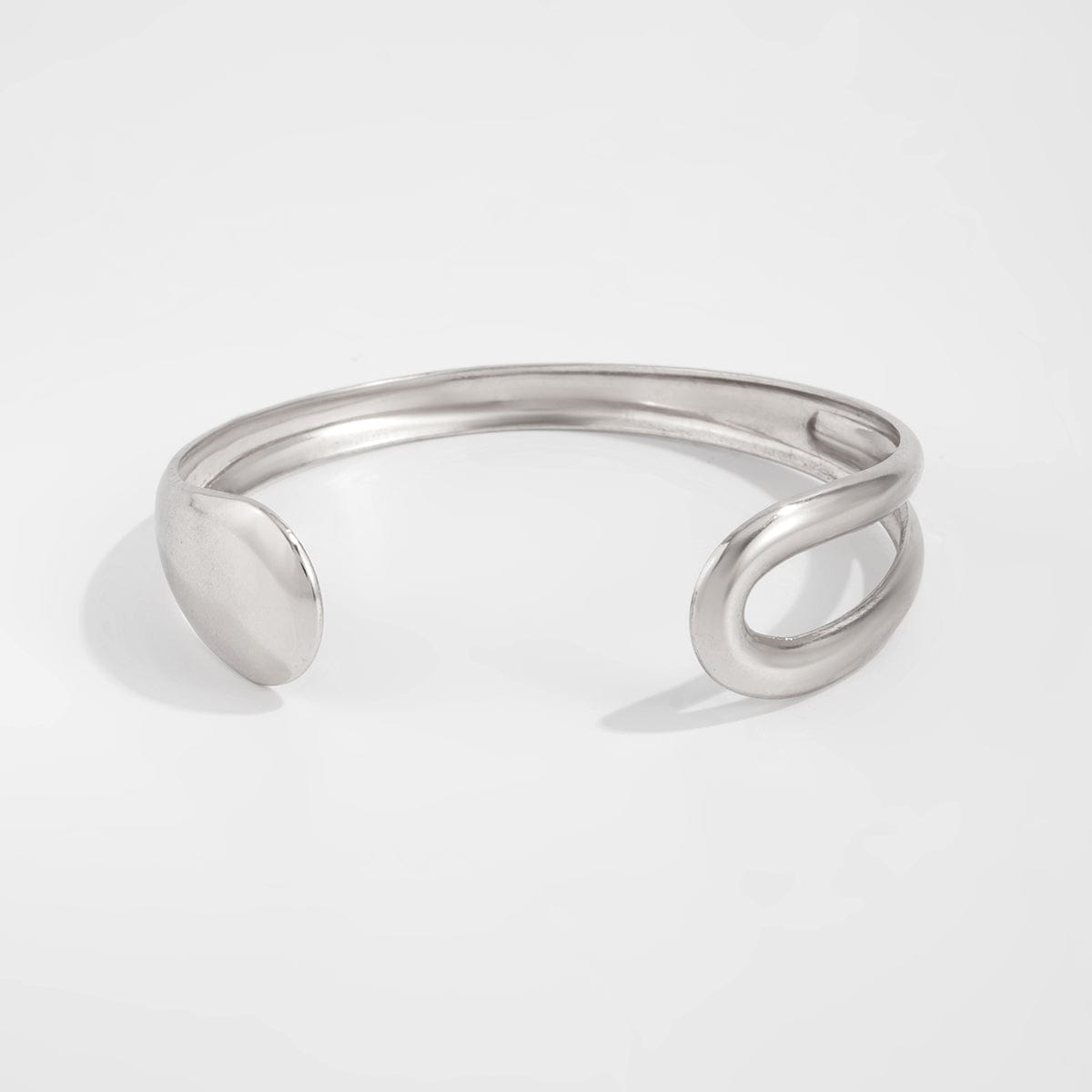 Geometric Glossy Hollow Arm Cuff - ArtGalleryZen