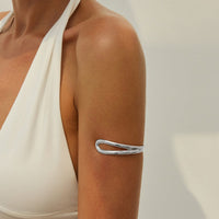 Thumbnail for Geometric Glossy Hollow Arm Cuff - ArtGalleryZen