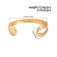 Thumbnail for Geometric Glossy Hollow Arm Cuff - ArtGalleryZen