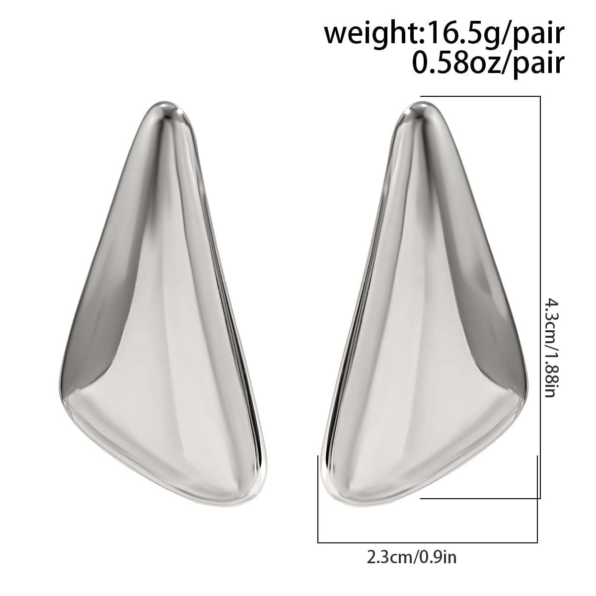 Geometric Glossy Triangle Dangle Earrings - ArtGalleryZen