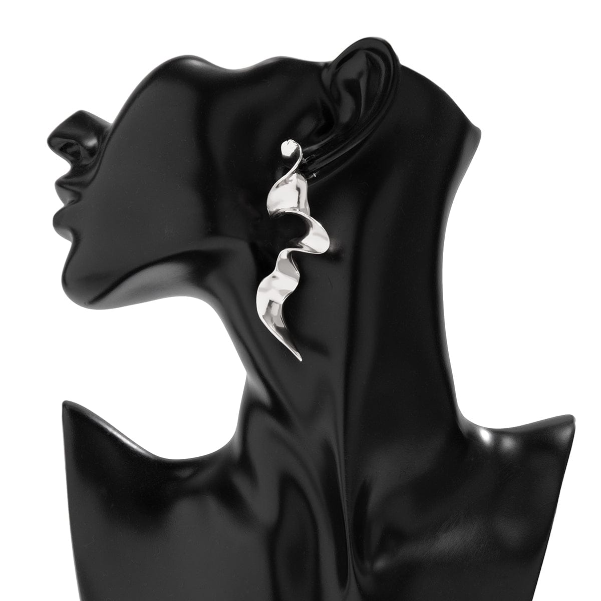 Geometric Gold Silver Plated Curved Shaped Earrings - ArtGalleryZen