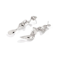 Thumbnail for Geometric Gold Silver Plated Curved Shaped Earrings - ArtGalleryZen