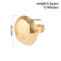 Thumbnail for Geometric Gold Silver Plated Half Ball Open Ring - ArtGalleryZen