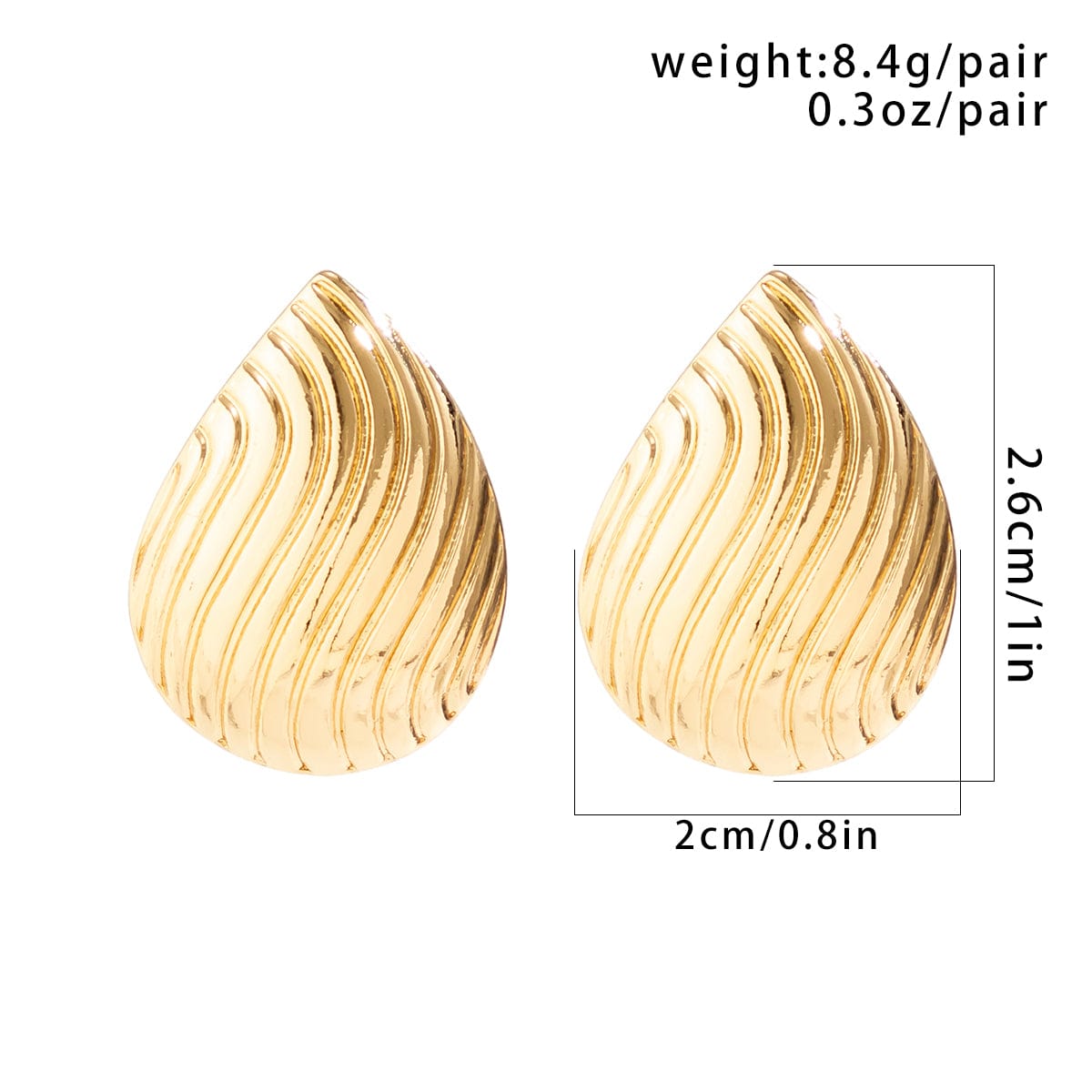 Geometric Gold Silver Plated Pattren Waterdrop Earrings - ArtGalleryZen