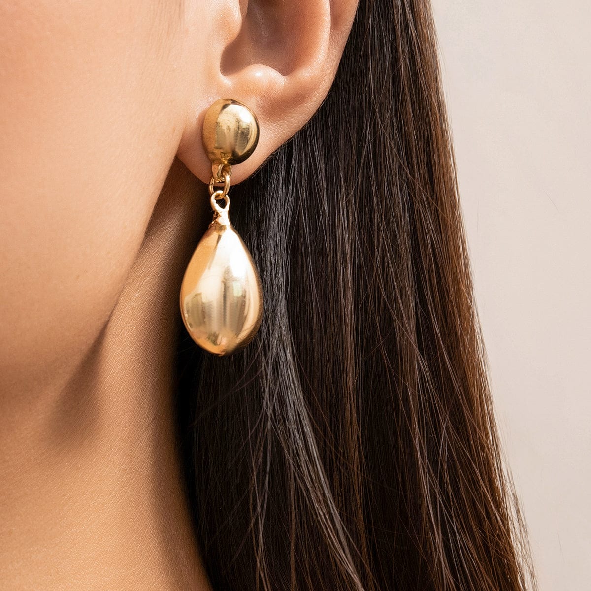 Geometric Gold Silver Plated Waterdrop Dangle Earrings - ArtGalleryZen