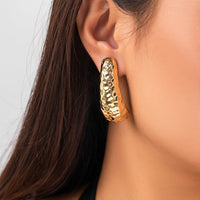 Thumbnail for Geometric Gold Silver Tone Dangle Earrings - ArtGalleryZen