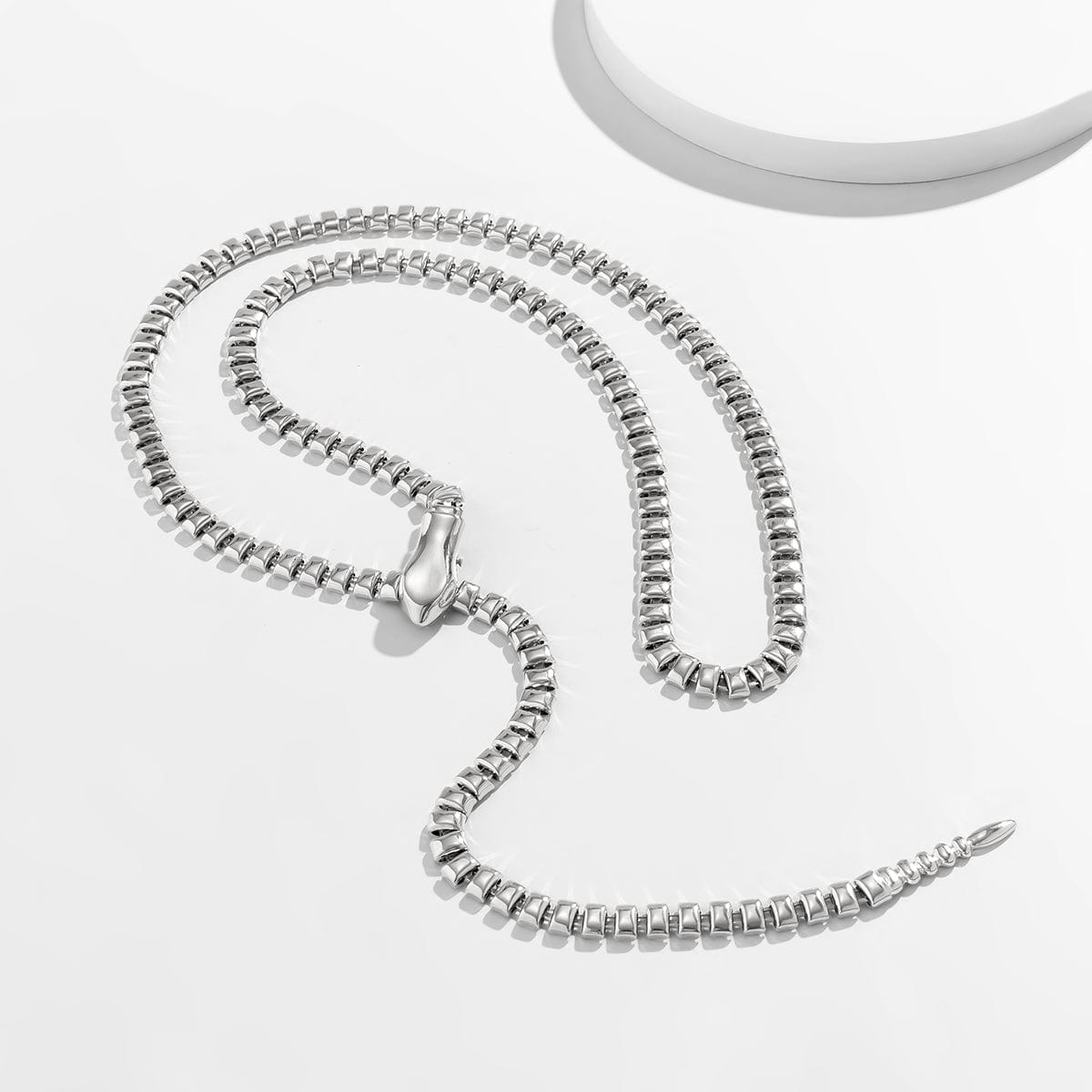 Geometric Gold Silver Tone Snake Waist Chain - ArtGalleryZen