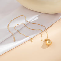 Thumbnail for Geometric Gold Silver Tone Water-drop Pendant Chain Necklace - ArtGalleryZen