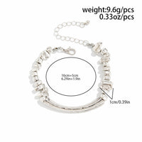 Thumbnail for Geometric Irregular Beaded Chain Choker Necklace Bracelet - ArtGalleryZen