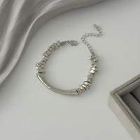 Thumbnail for Geometric Irregular Beaded Chain Choker Necklace Bracelet - ArtGalleryZen