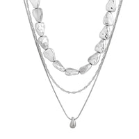Thumbnail for Geometric Layered Tiny Waterdrop Pendant Irregular Stone Chain Necklace Set - ArtGalleryZen
