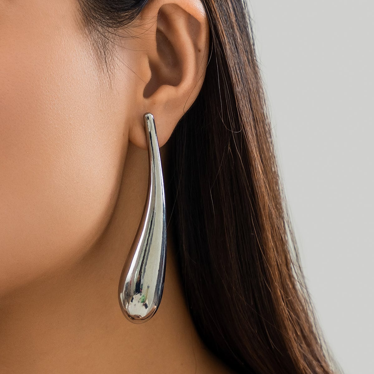Geometric Metallic Waterdrop Dangle Earrings - ArtGalleryZen