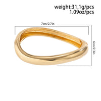 Thumbnail for Geometric Minimalist Glossy Curved Bangle Bracelet - ArtGalleryZen