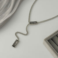 Thumbnail for Geometric Rhinestone Charm Y Necklace - ArtGalleryZen