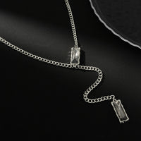 Thumbnail for Geometric Rhinestone Charm Y Necklace - ArtGalleryZen