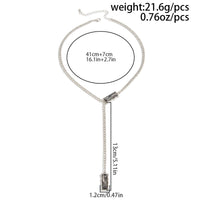 Thumbnail for Geometric Rhinestone Charm Y Necklace - ArtGalleryZen