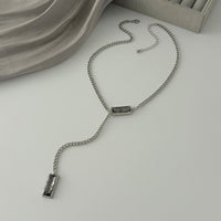 Thumbnail for Geometric Rhinestone Charm Y Necklace - ArtGalleryZen