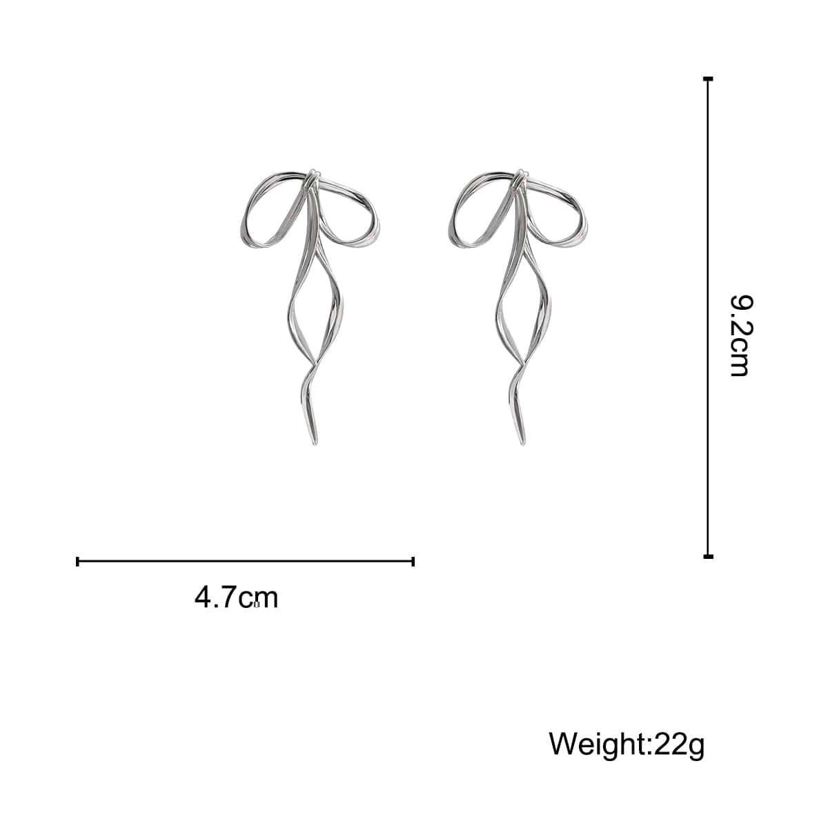 Geometric Ribbon Dangle Earrings - ArtGalleryZen