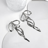 Thumbnail for Geometric Ribbon Dangle Earrings - ArtGalleryZen