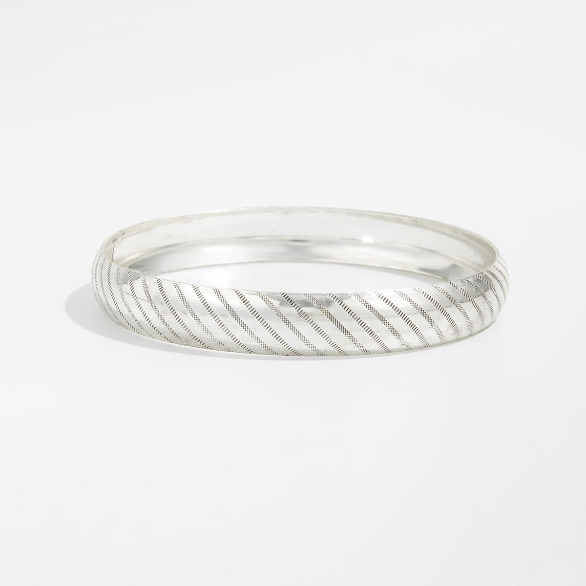Geometric Silver Plated Striped Arm Cuff - ArtGalleryZen