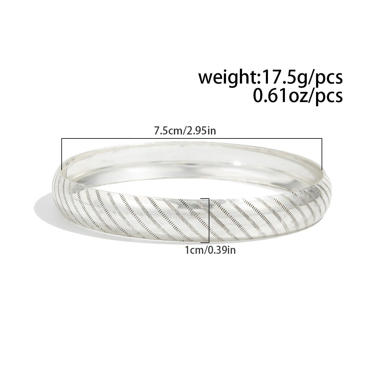 Geometric Silver Plated Striped Arm Cuff - ArtGalleryZen