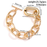 Thumbnail for Geometric Rectangle Toggle Clasp Cable Chain Bracelet - ArtGalleryZen